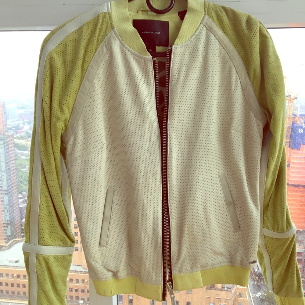 Leather and Suede Bomber Jacket